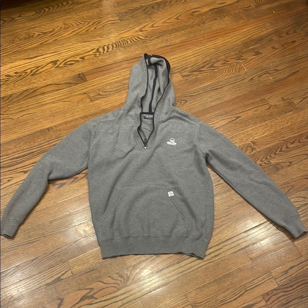 Gray Hoodie 1/4 zip sweater